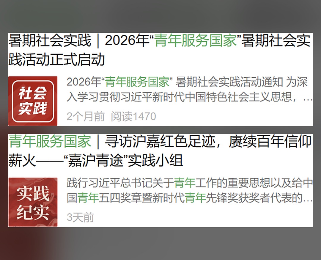 青年服务国家暑期社会实践